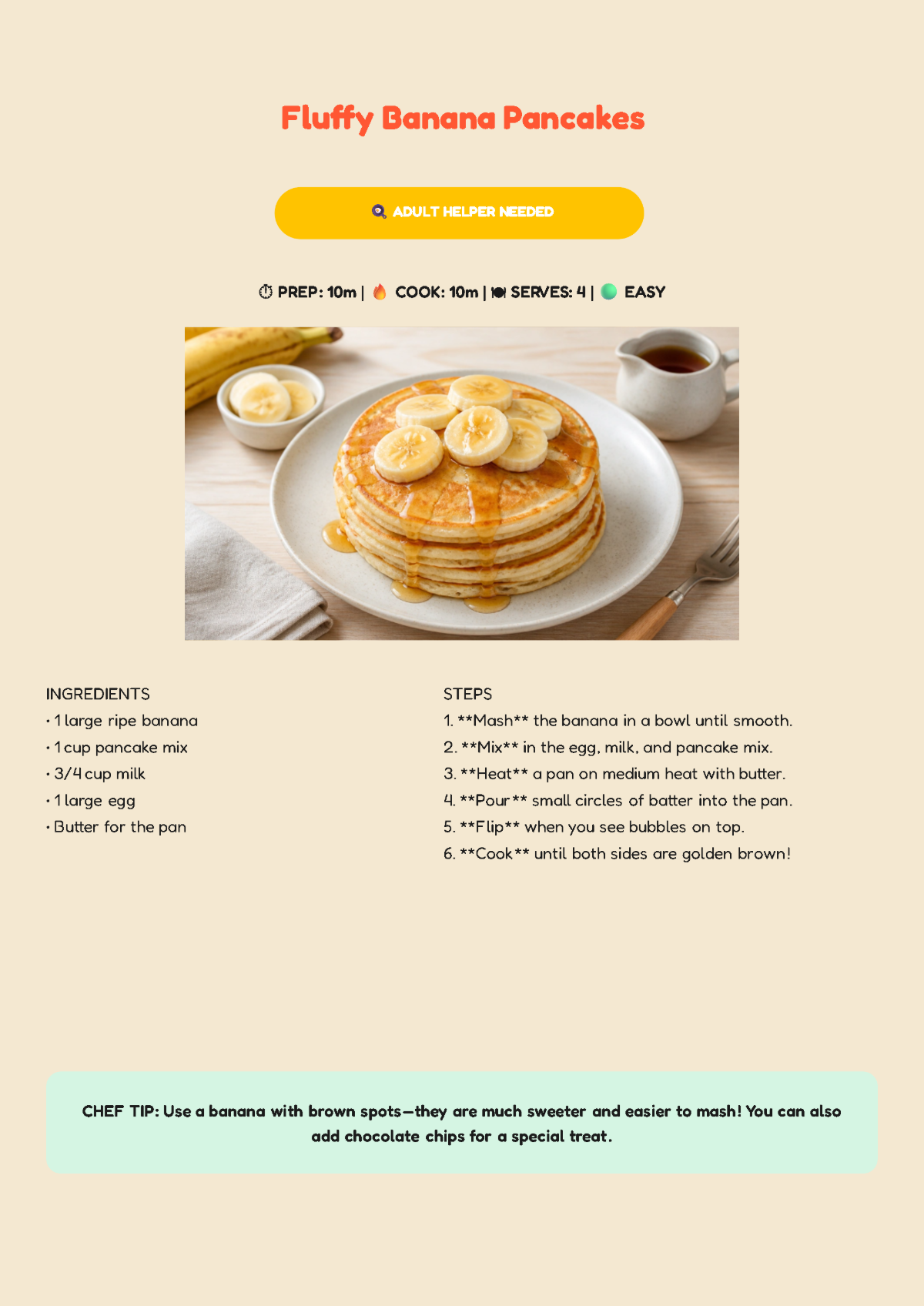 Free Kids Cookbook Template to Edit Online