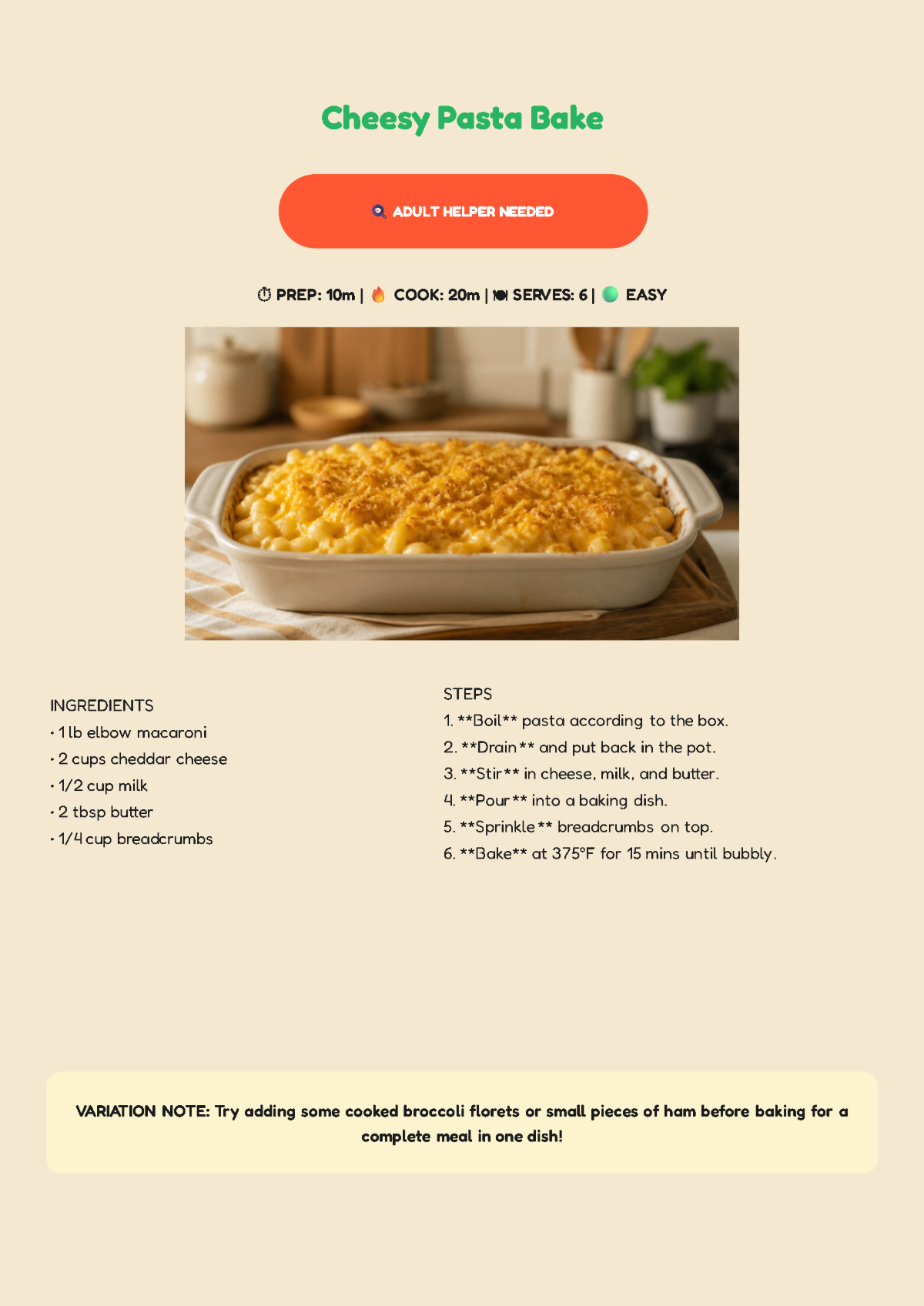 Free Kids Cookbook Template to Edit Online