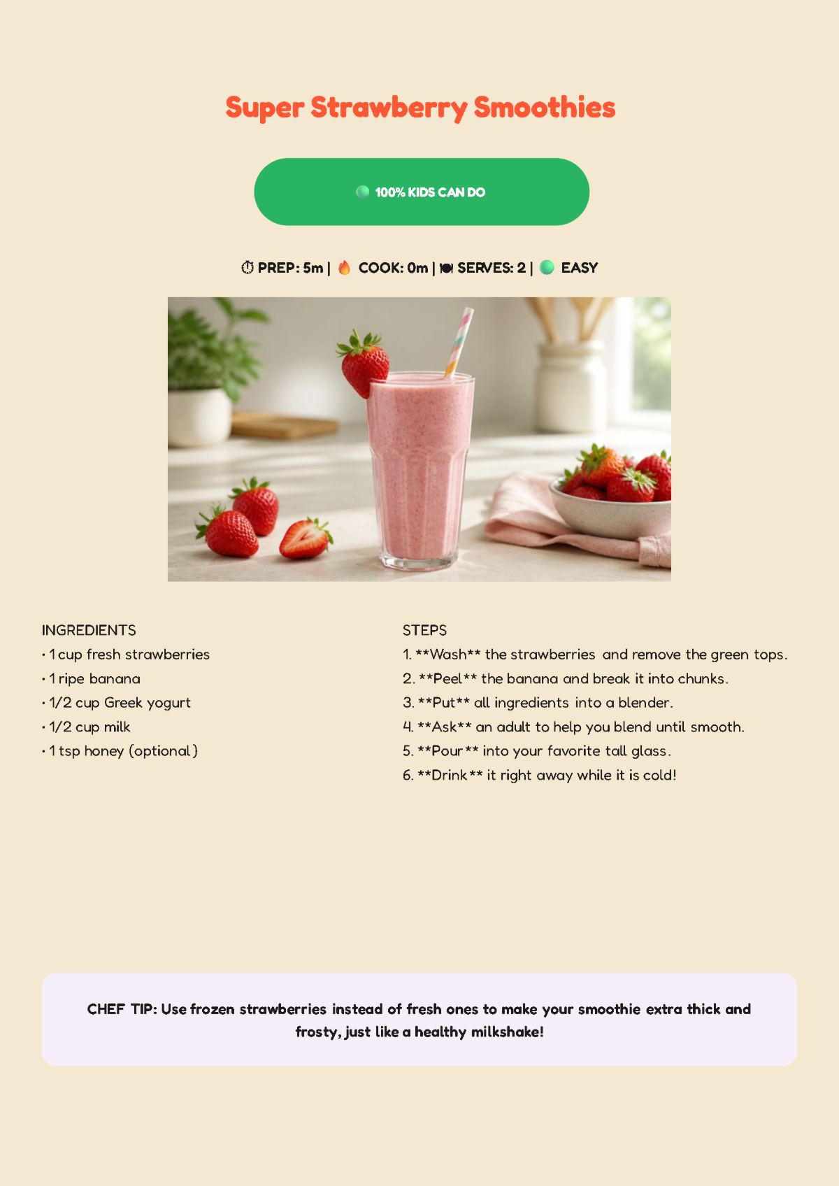 Free Kids Cookbook Template to Edit Online