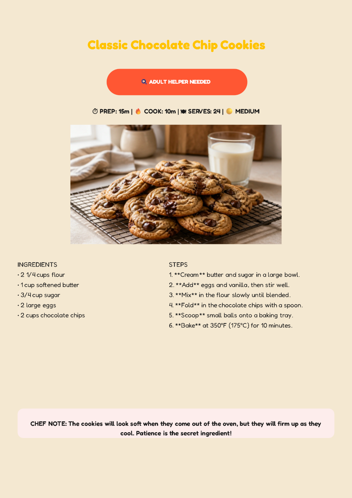 Free Kids Cookbook Template to Edit Online