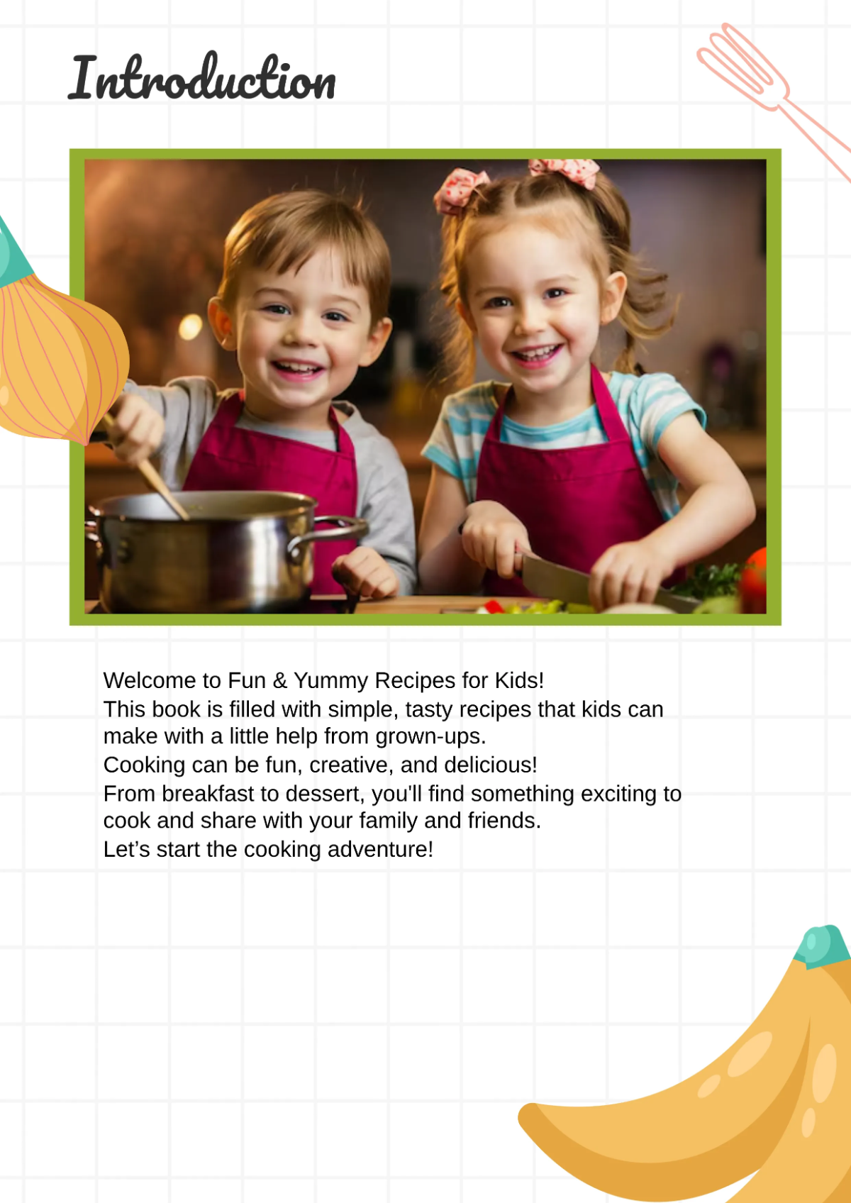Free Kids Cookbook Template to Edit Online