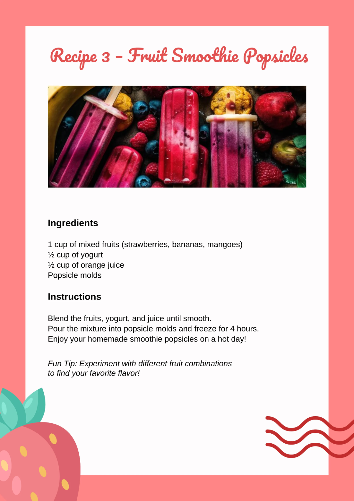 Free Kids Cookbook Template to Edit Online