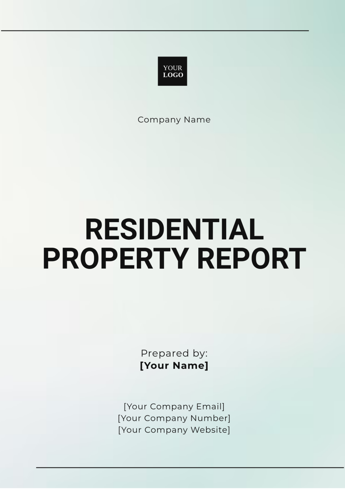 Residential Property Report Template - Edit Online & Download