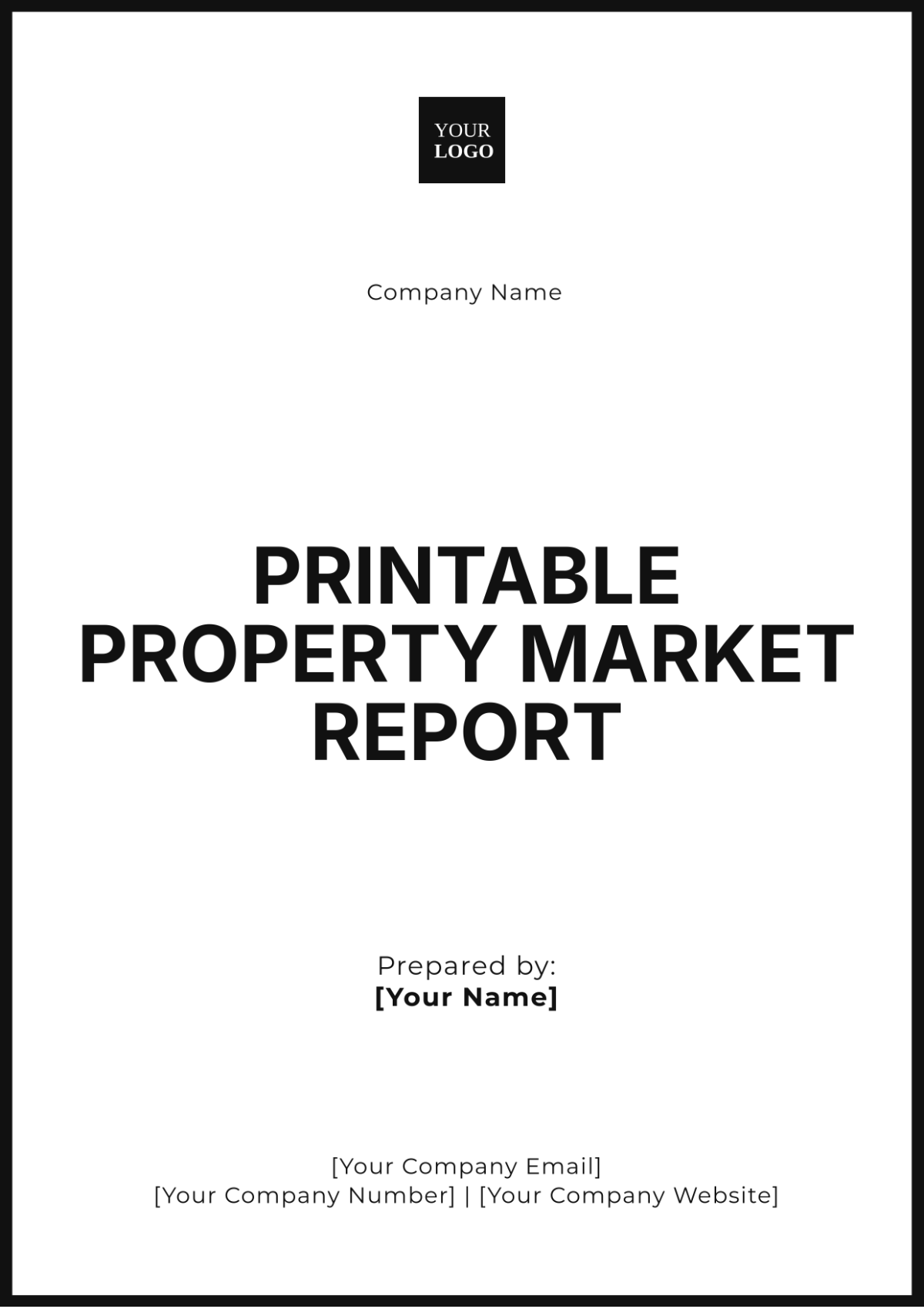 Printable Property Market Report Template - Edit Online & Download