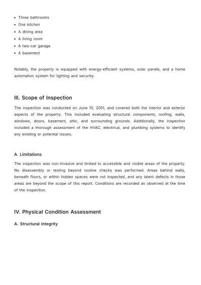 Free Property Condition Report Template to Edit Online