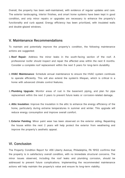Free Property Condition Report Template to Edit Online