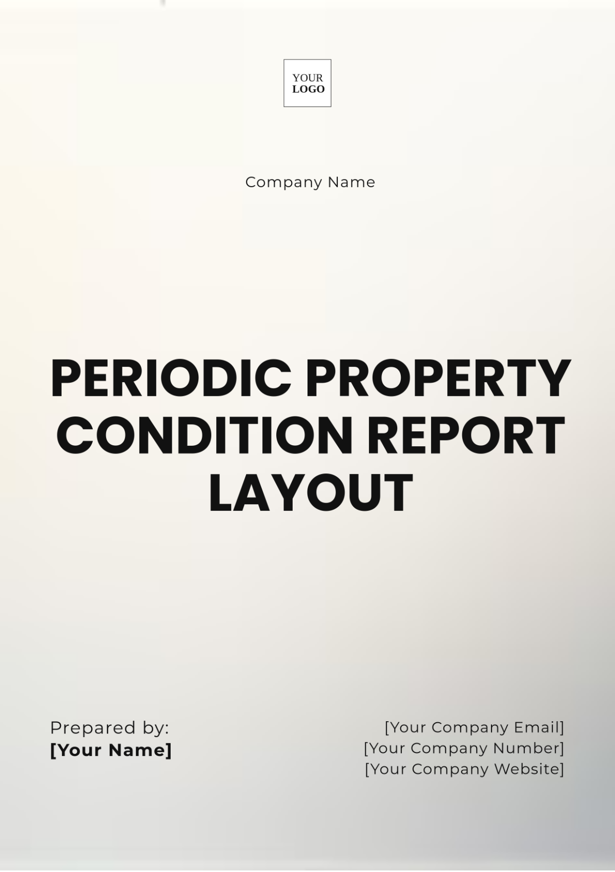 Periodic Property Condition Report Layout Template - Edit Online & Download