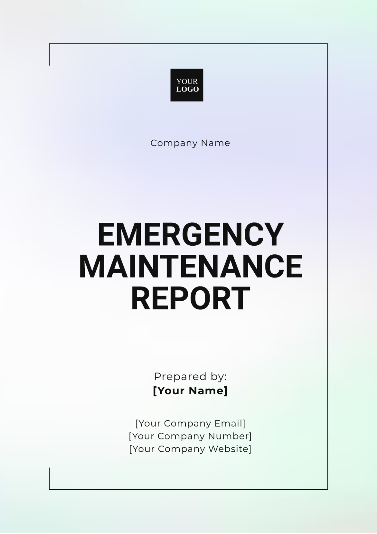 Emergency Maintenance Report Template - Edit Online & Download