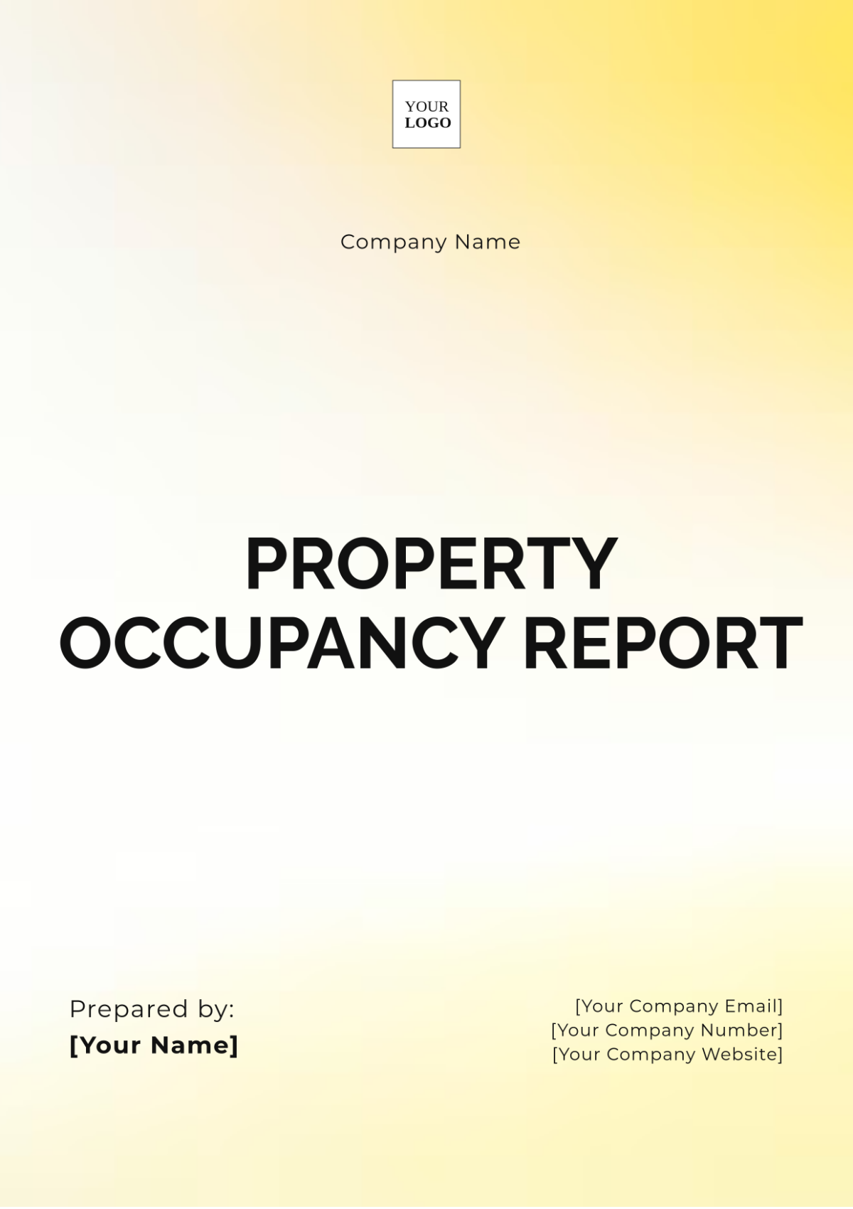 Property Occupancy Report Template - Edit Online & Download