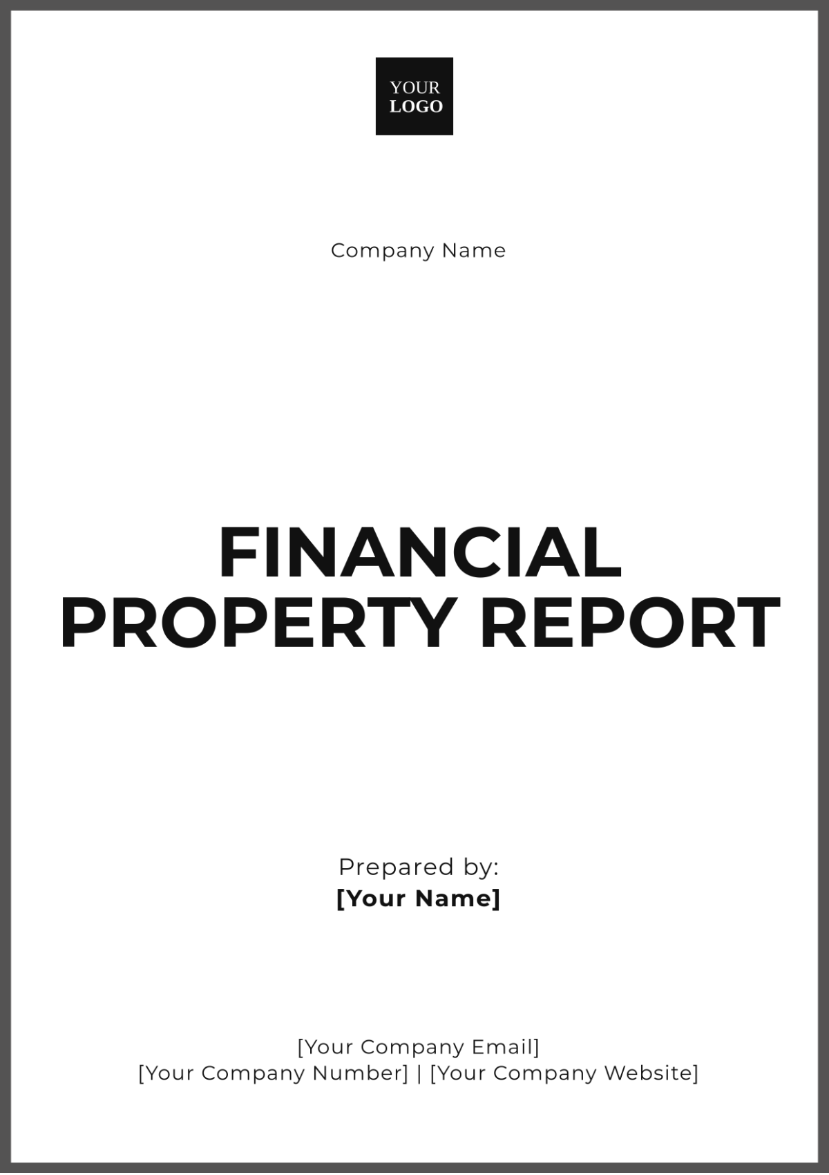 Financial Property Report Template - Edit Online & Download