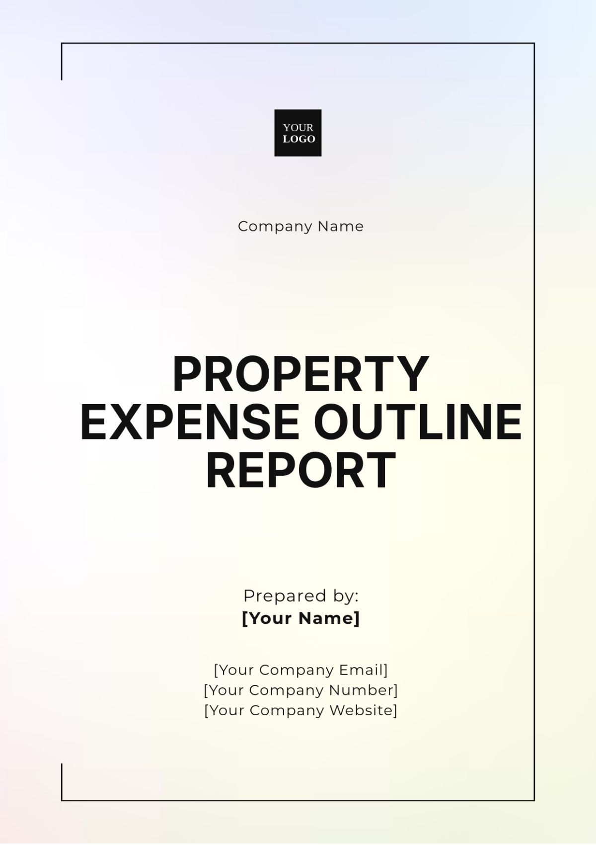 Property Expense Outline Report Template - Edit Online & Download