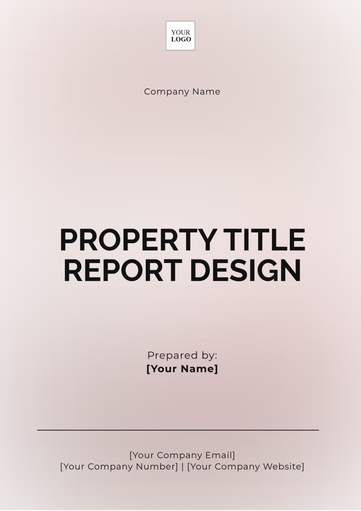 Property Title Report Design Template - Edit Online & Download