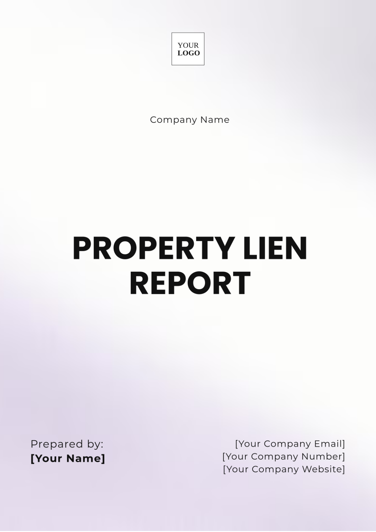 Property Lien Report Template - Edit Online & Download