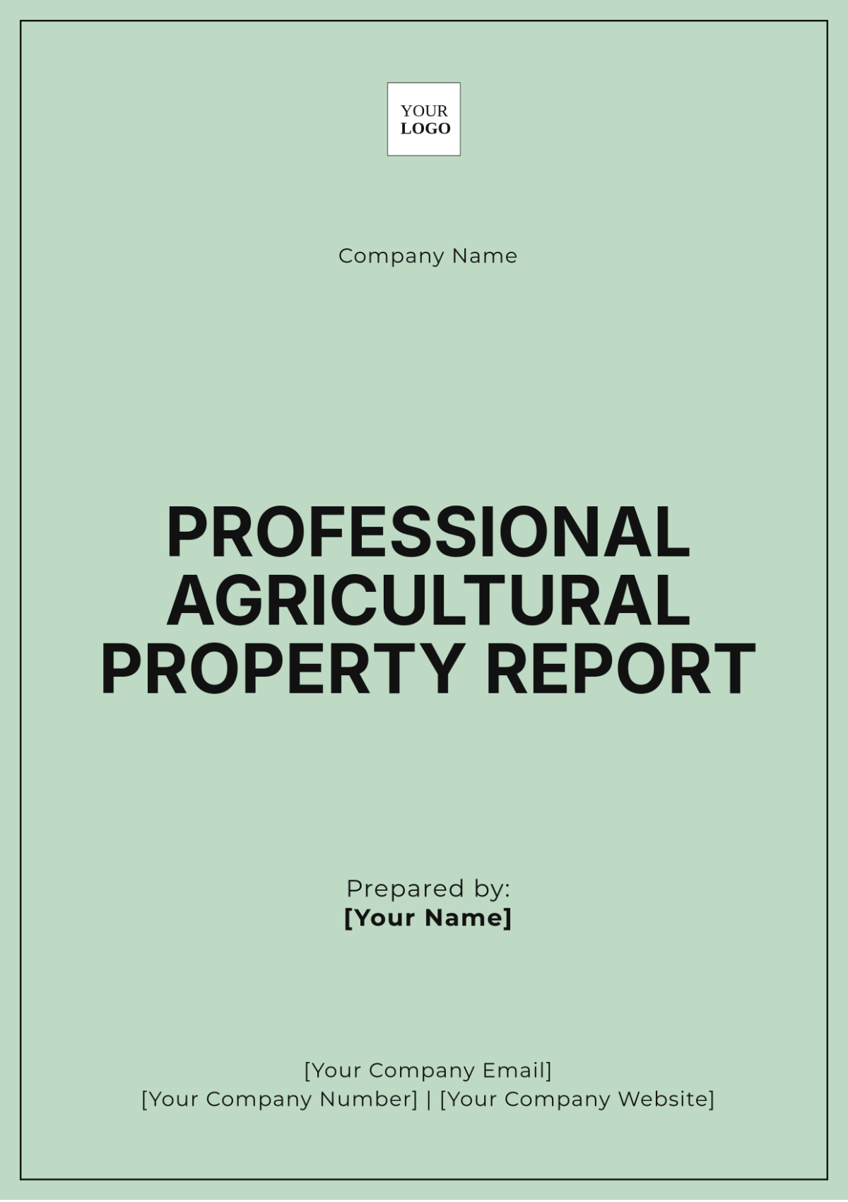 Professional Agricultural Property Report Template - Edit Online & Download