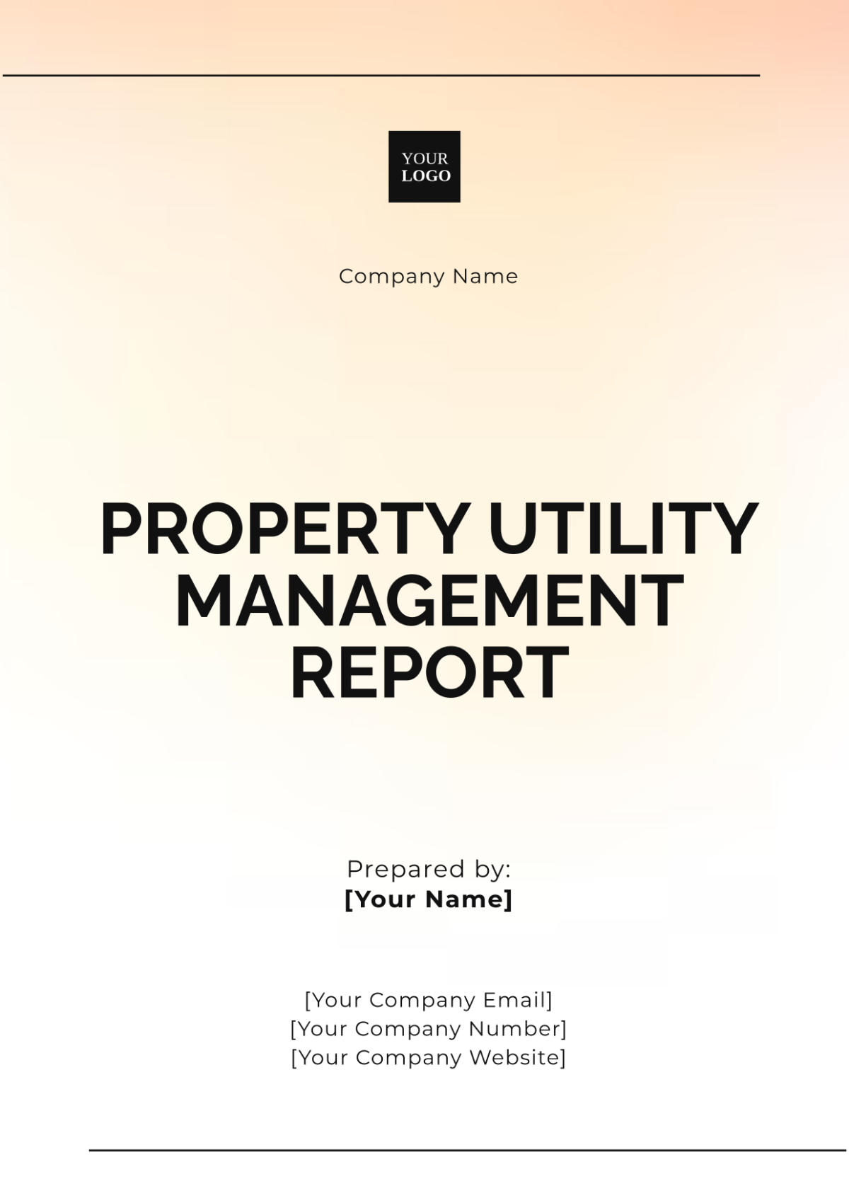 Property Utility Management Report Template - Edit Online & Download