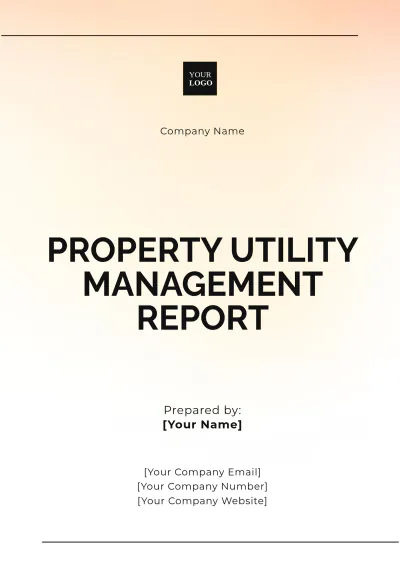 Free Property Utility Management Report Template to Edit Online