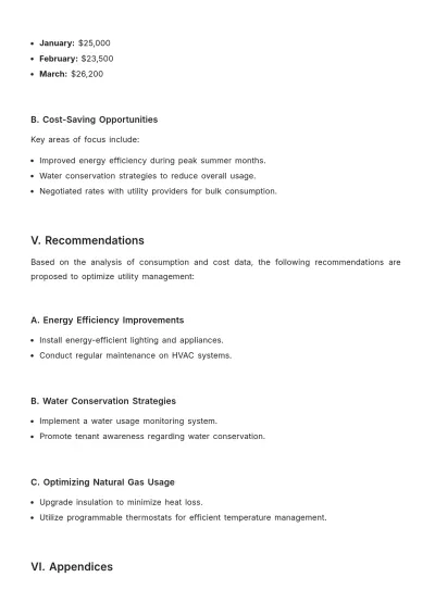 Free Property Utility Management Report Template to Edit Online