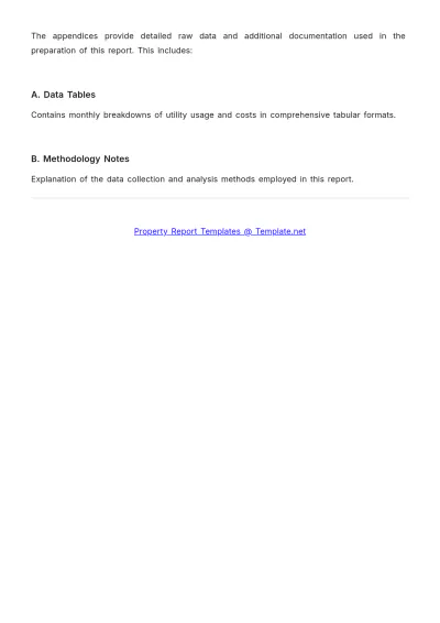 Free Property Utility Management Report Template to Edit Online