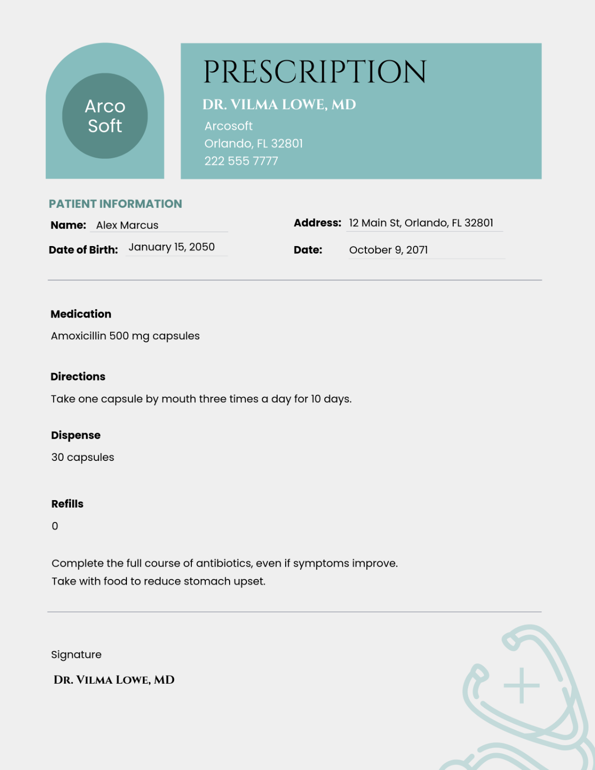 Printable Prescription Template - Edit Online & Download