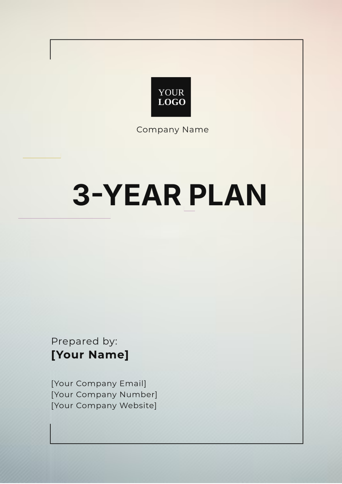 3-Year Plan Template - Edit Online & Download