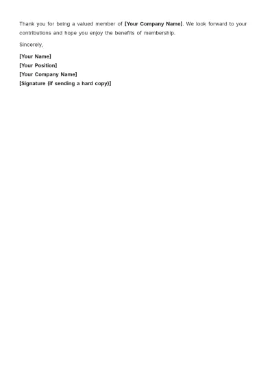 Free Certificate of Membership Letter Format Template to Edit Online