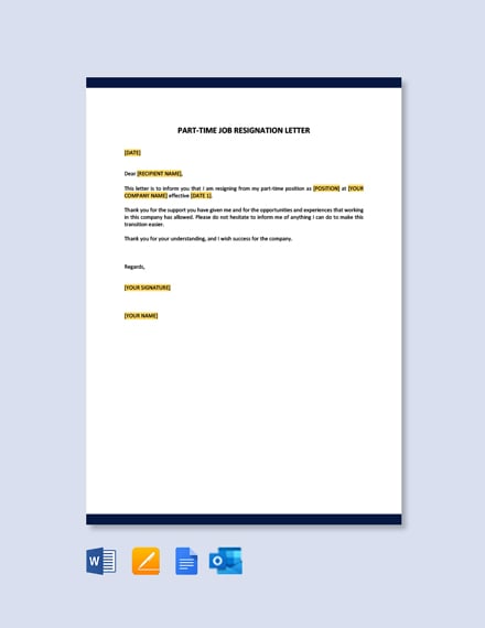 Part Time Job Resignation Letter from images.template.net
