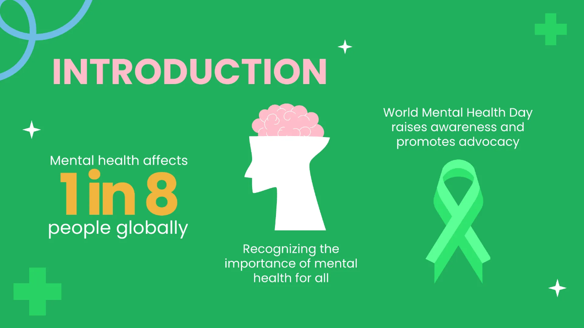 Free World Mental Health Day Presentation Template to Edit Online