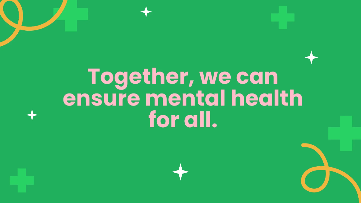 Free World Mental Health Day Presentation Template to Edit Online