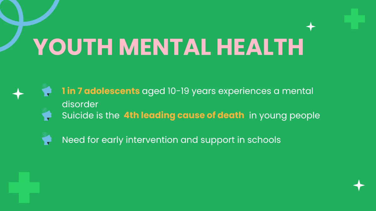 Free World Mental Health Day Presentation Template to Edit Online