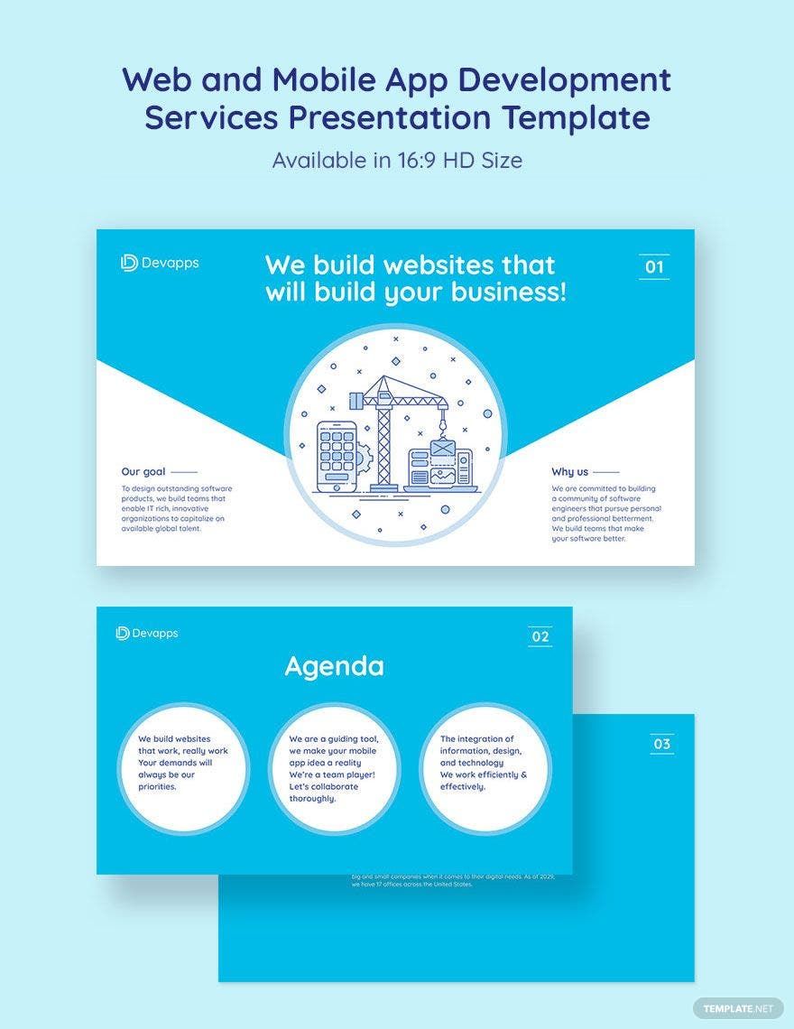 Web and Mobile App Development Services Presentation Template in Google Slides, Illustrator, PowerPoint, Apple Keynote - Download | Template.net