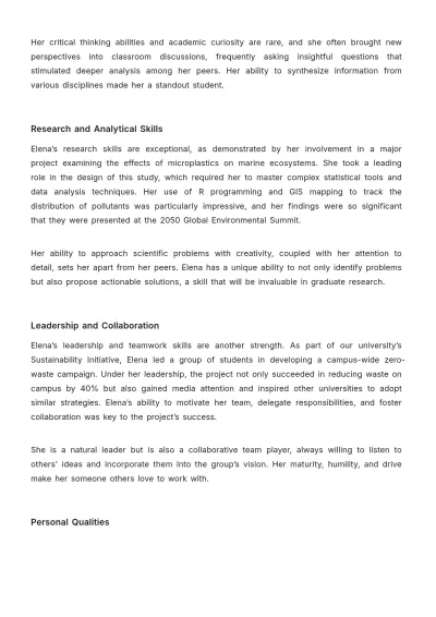 Free Strong Recommendation Letter for Graduate School Template to Edit Online