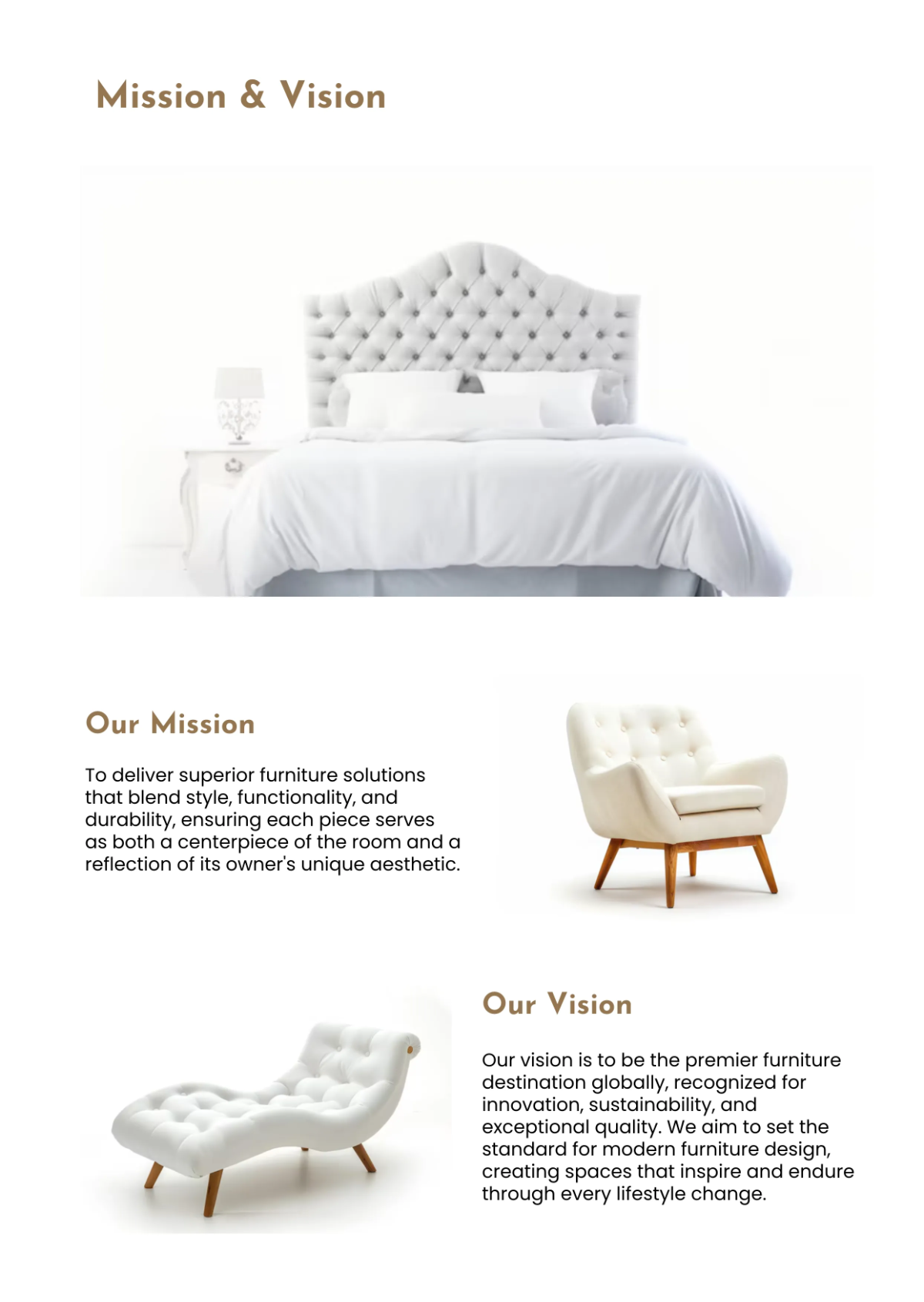 Free Furniture Store Company Profile Template to Edit Online