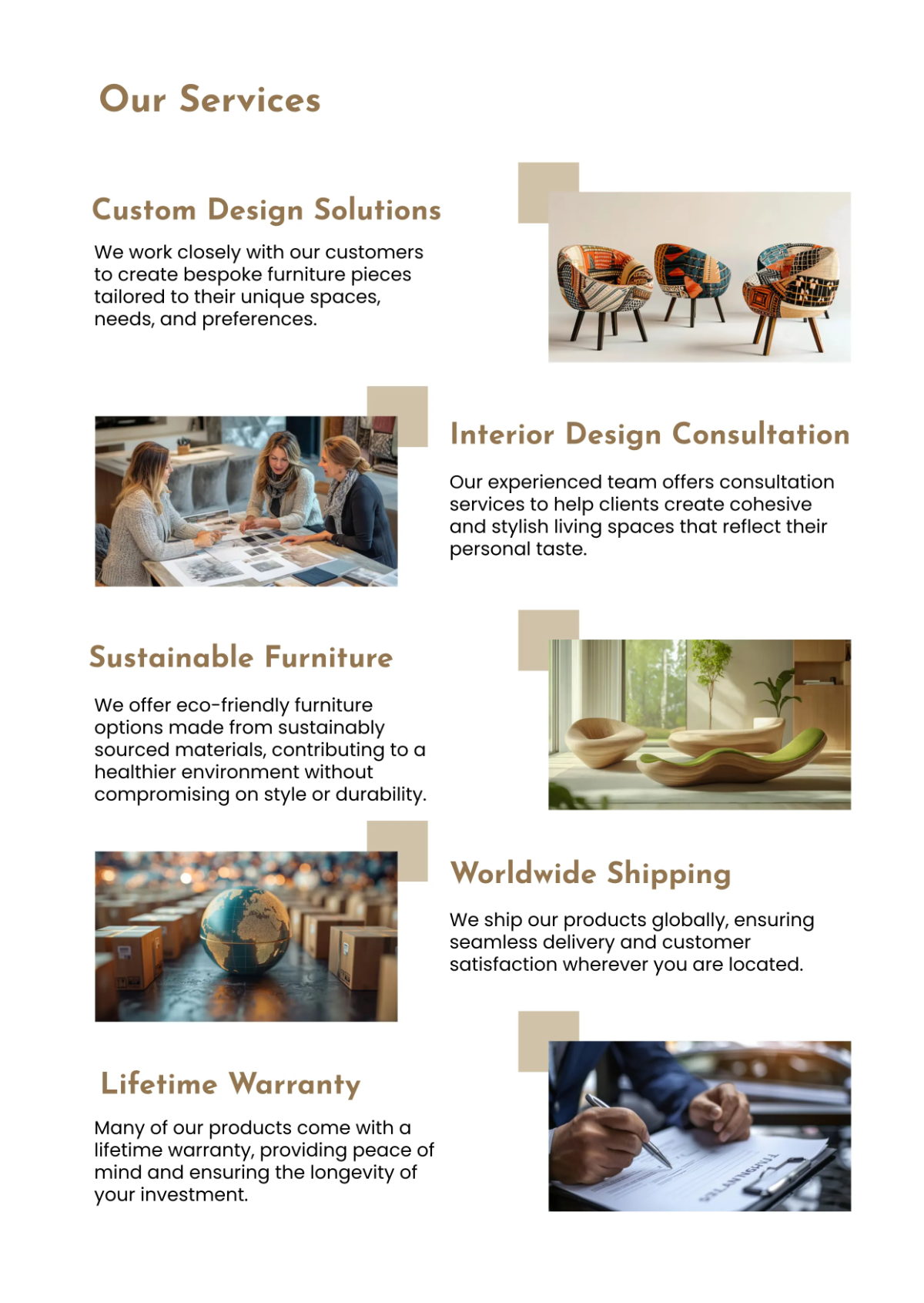 Free Furniture Store Company Profile Template to Edit Online