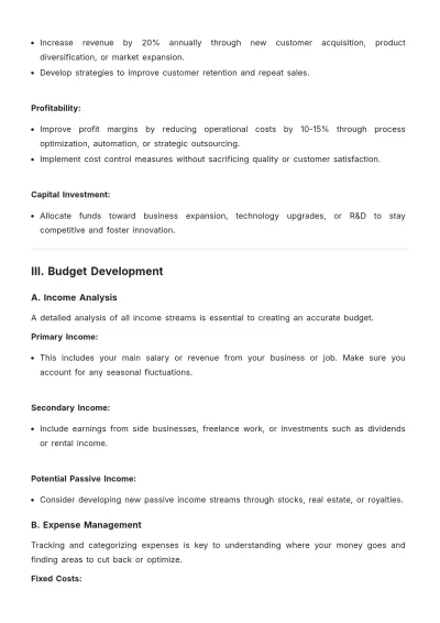 Free 3-Year Financial Plan Template to Edit Online