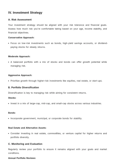 Free 3-Year Financial Plan Template to Edit Online