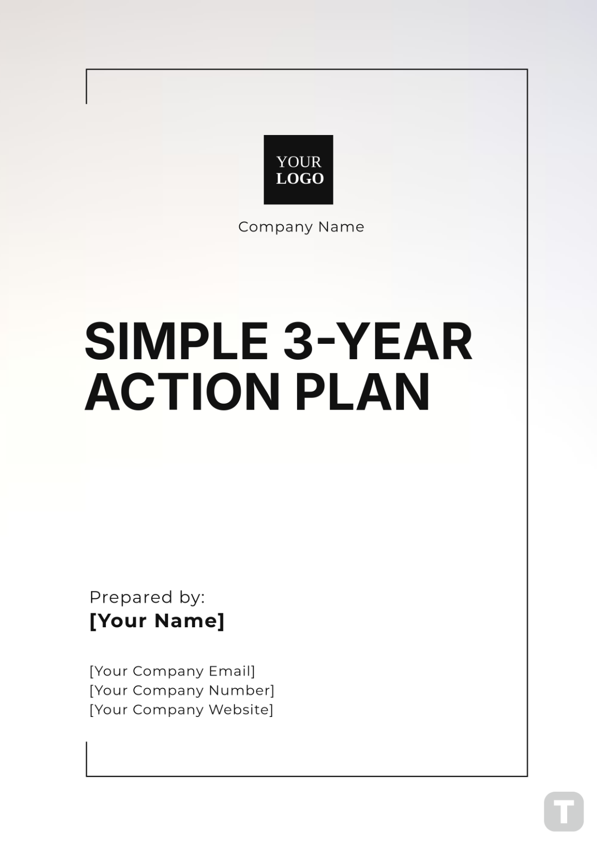 Simple 3-Year Action Plan Template - Edit Online & Download