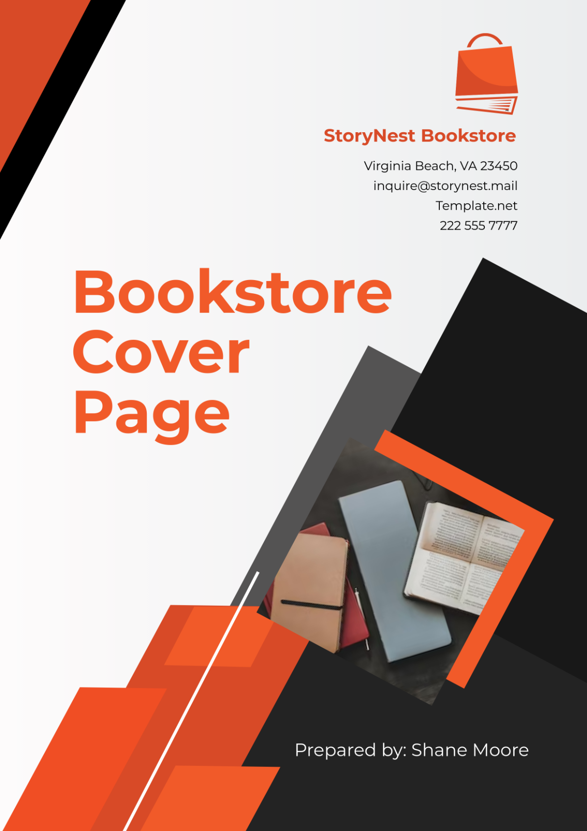 Bookstore Cover Page Template - Edit Online & Download