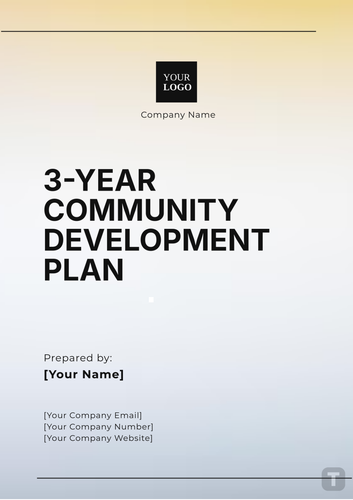 3-Year Community Development Plan Template - Edit Online & Download