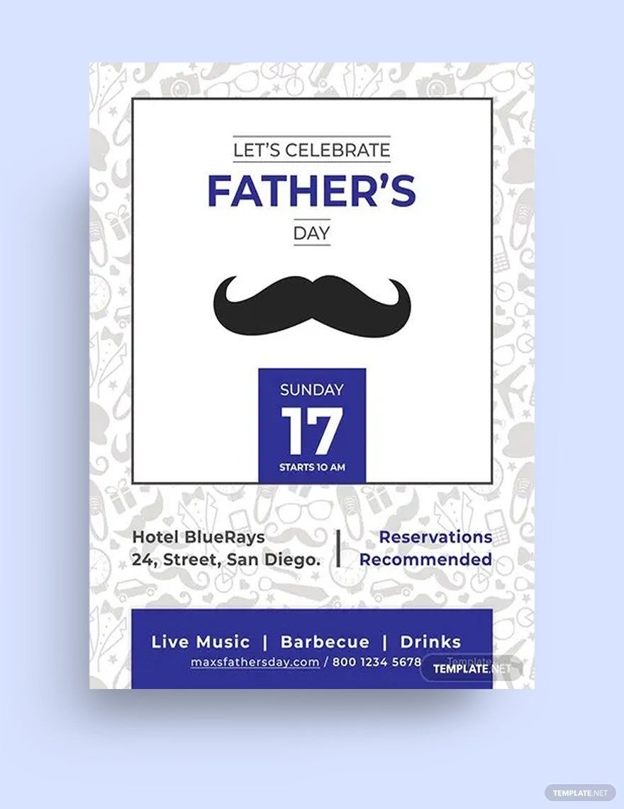 Free Father's Day Poster Template