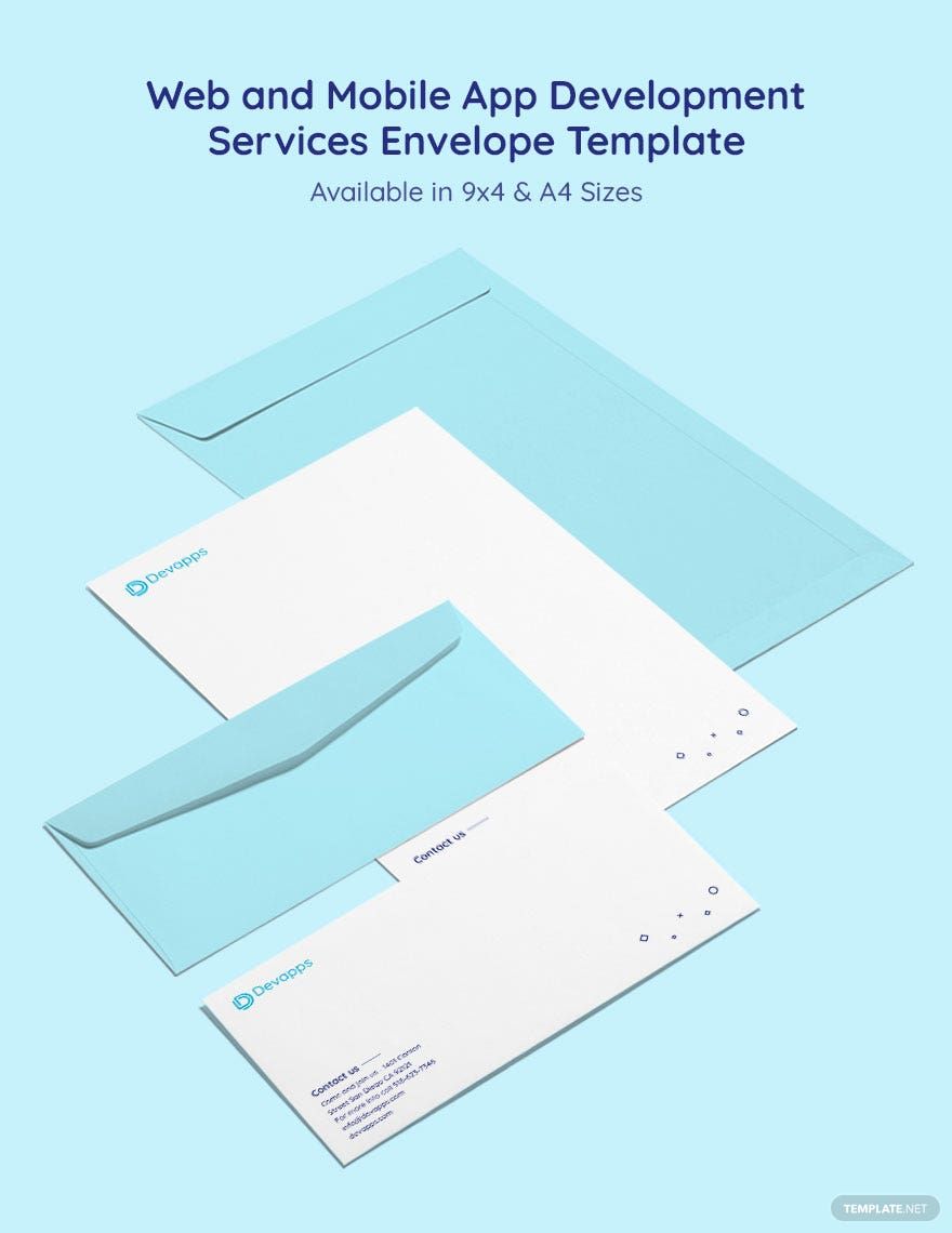 Web and Mobile App Development Services Envelope Template