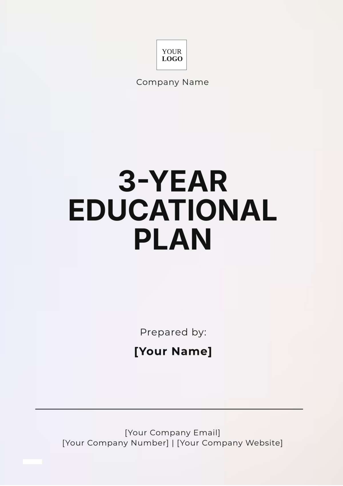 3-Year Educational Plan Template - Edit Online & Download