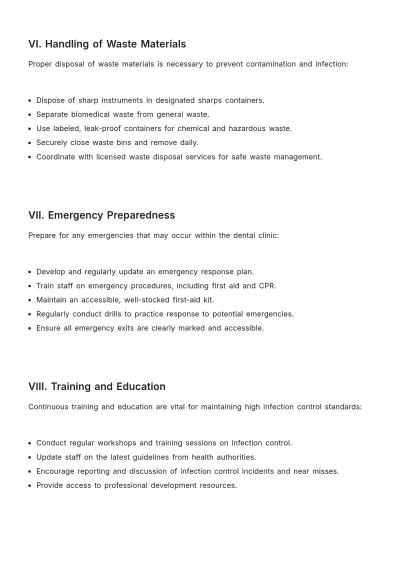 Free Dental Clinic Guideline Template to Edit Online