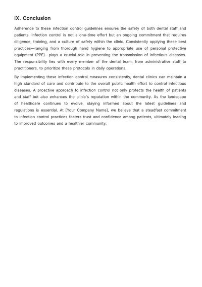 Free Dental Clinic Guideline Template to Edit Online