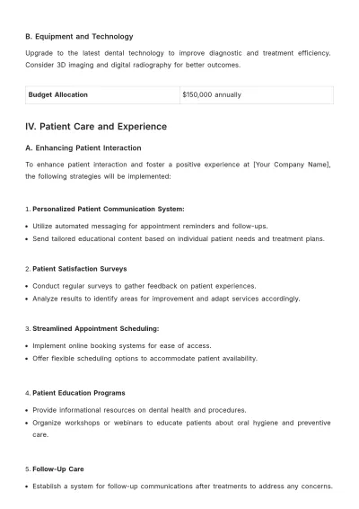 Free Dental Clinic Plan Template to Edit Online