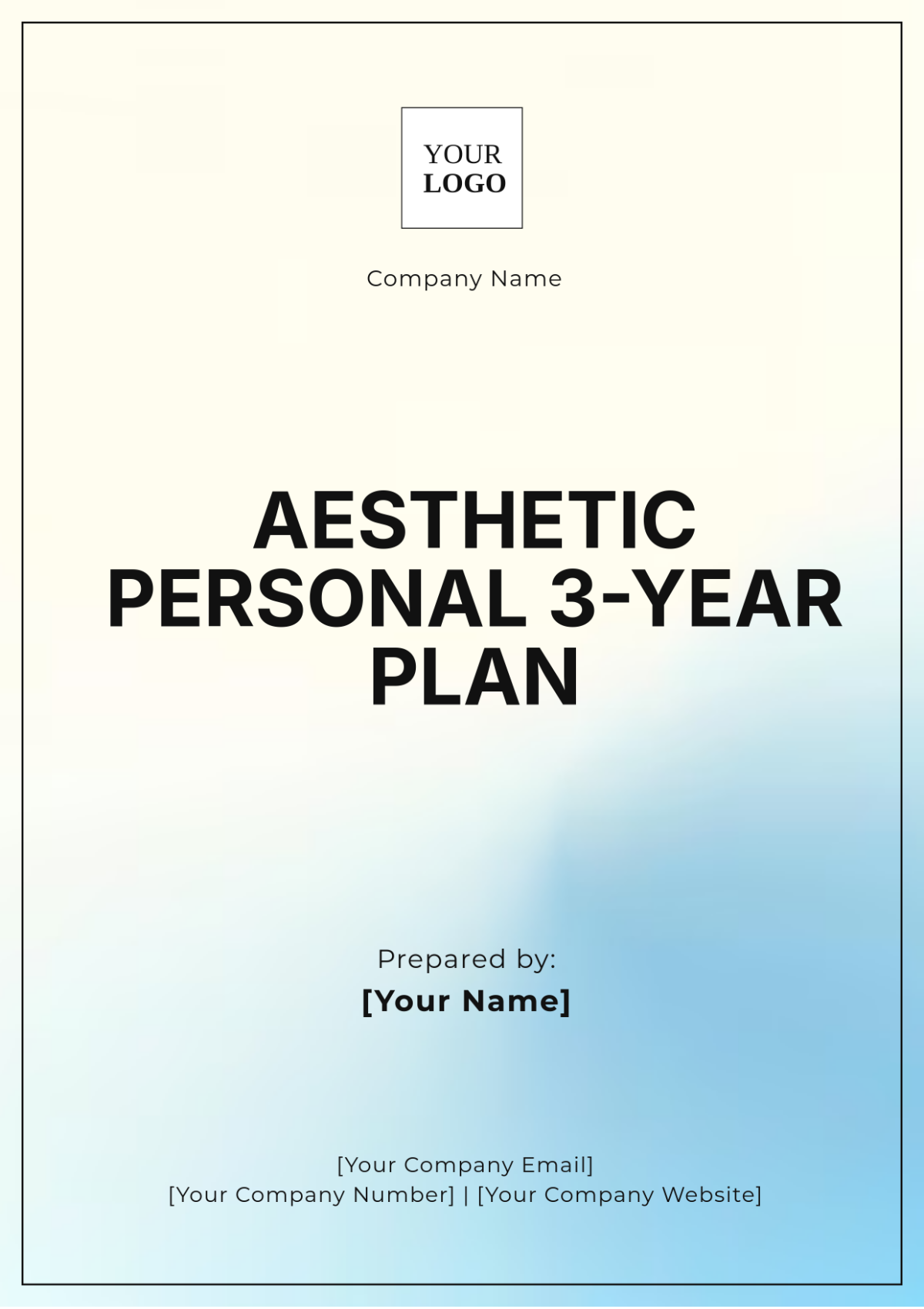 Aesthetic Personal 3-Year Plan Template - Edit Online & Download