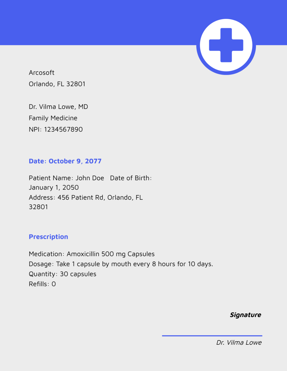 Paper Prescription Template - Edit Online & Download