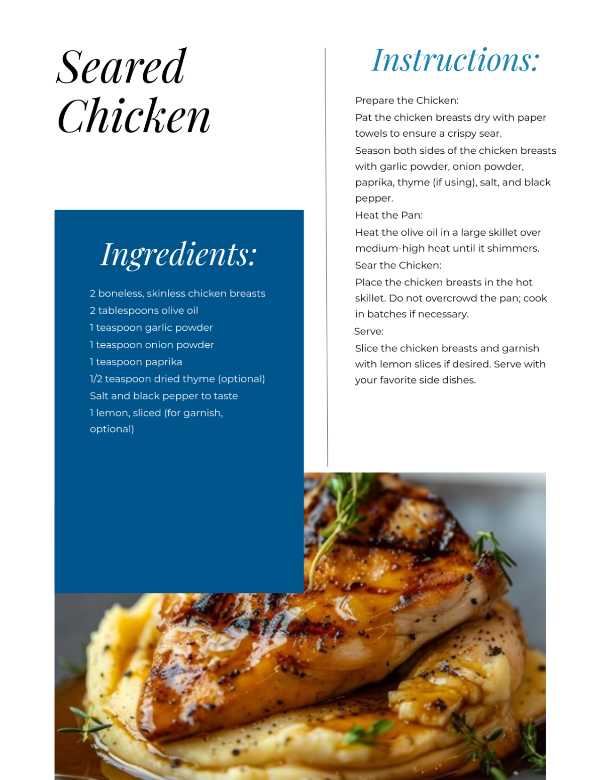 Free Creative Recipe Template to Edit Online