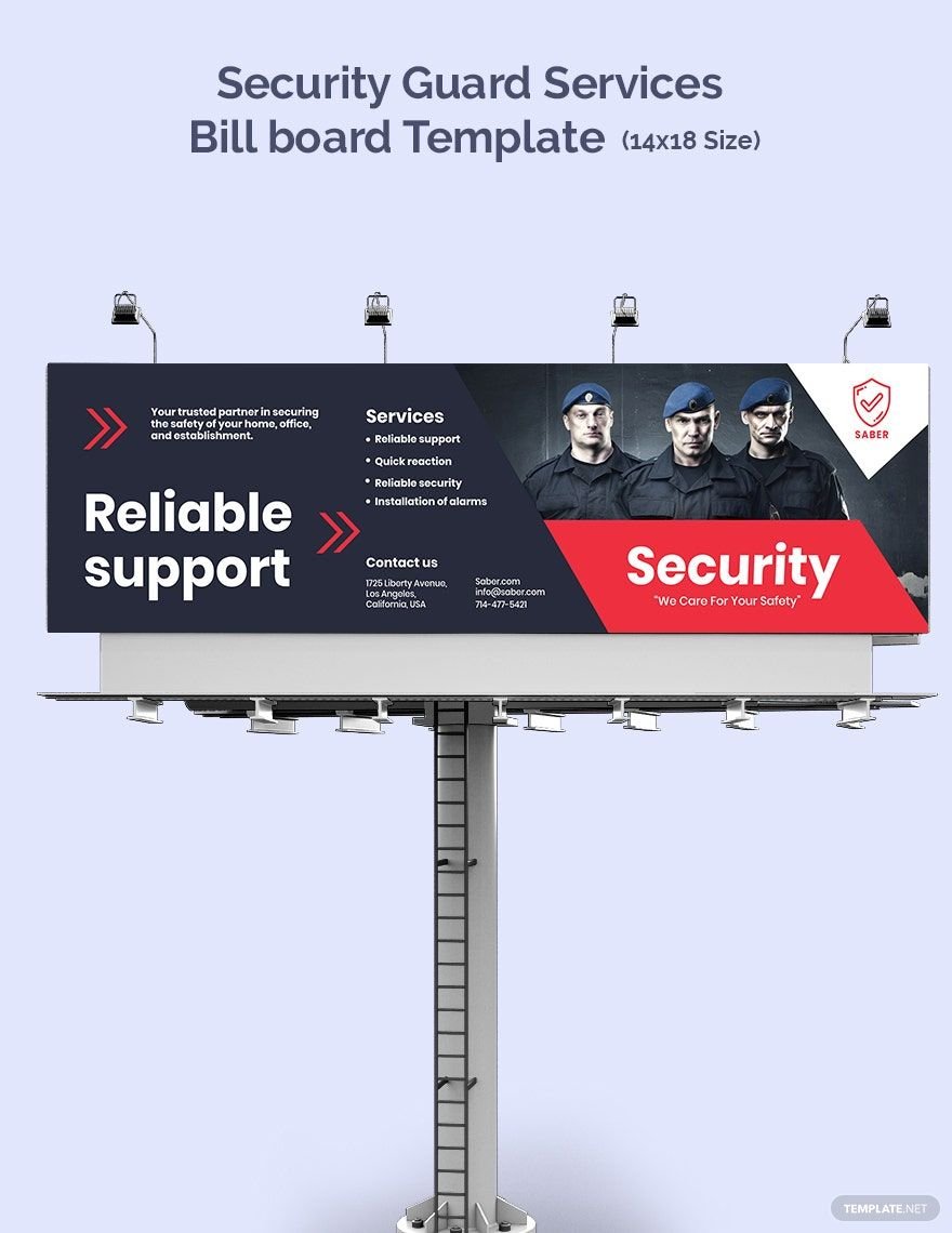 Security Guard Services Billboard Template