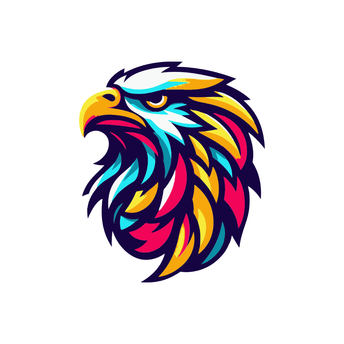 Colorful Eagle Clipart - Edit Online & Download