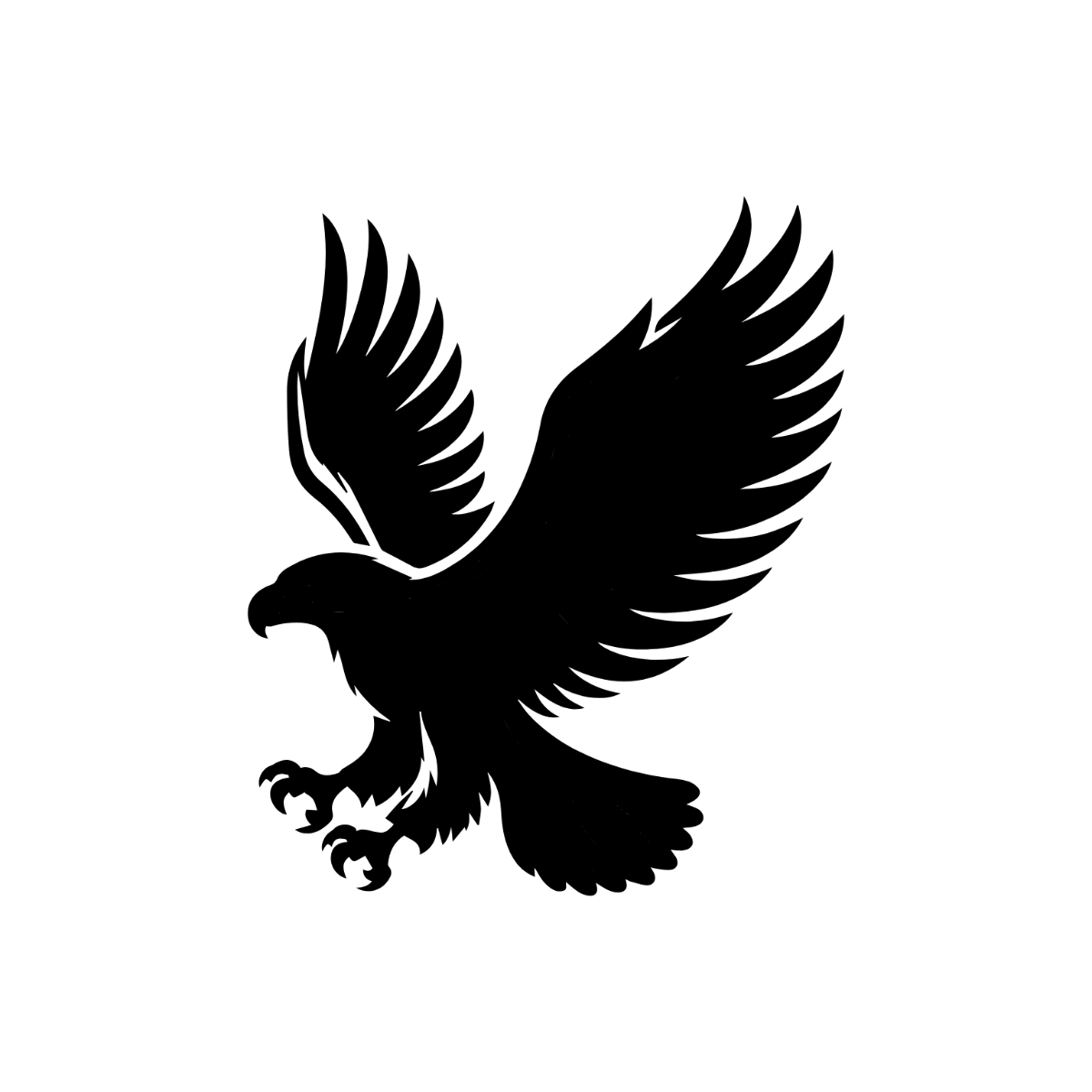 Eagle Silhouette Clipart - Edit Online & Download